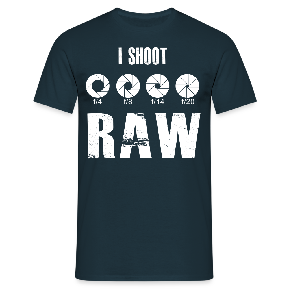 Fotografen Shirt - I Shoot RAW - Navy