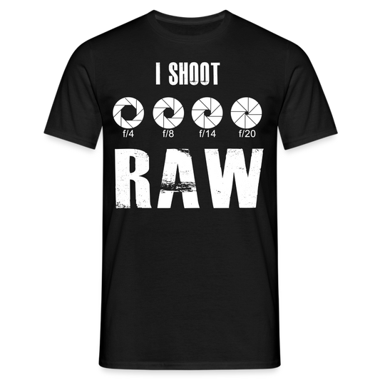 Fotografen Shirt - I Shoot RAW - Schwarz